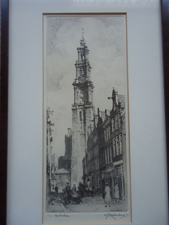 H.E. Roodenburg ( 1895 - 1987 ) - ets - Amsterdam.  kopen? Bied vanaf 1!