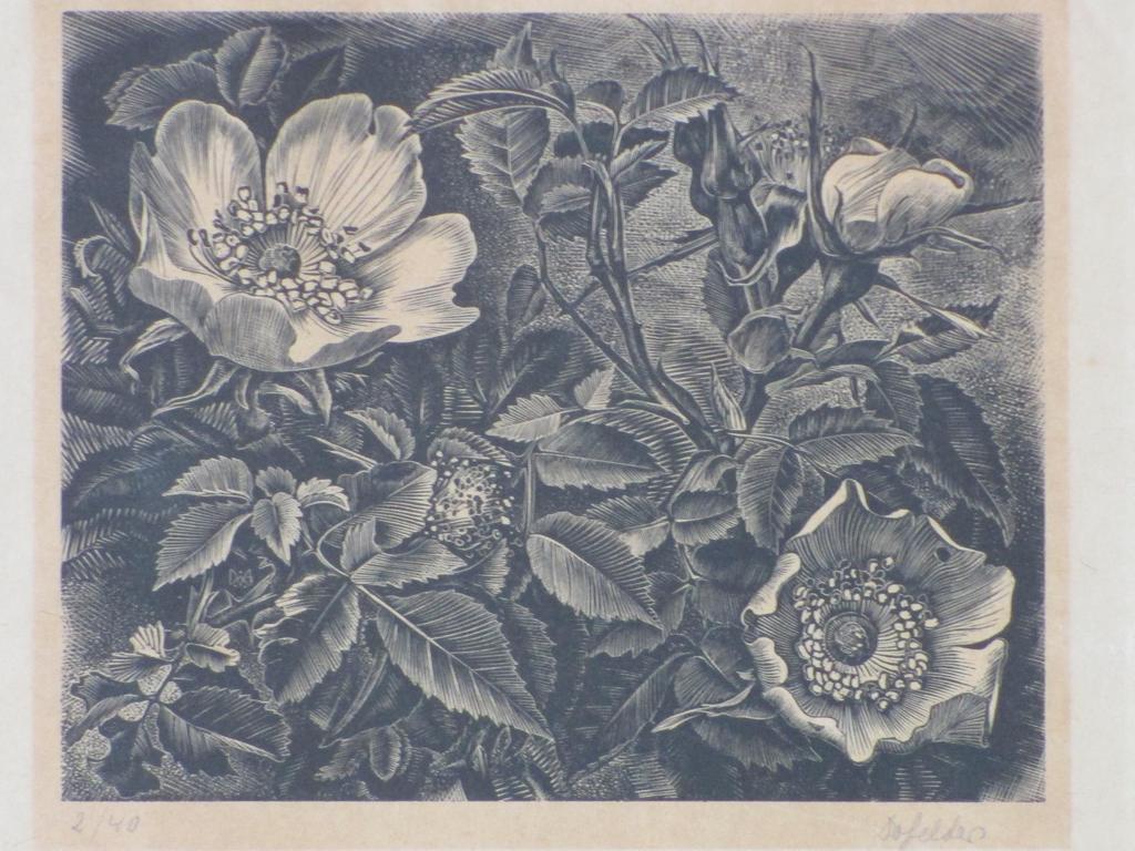 Dirk van Gelder, Bloemen, Kopergravure verkocht voor € 85!