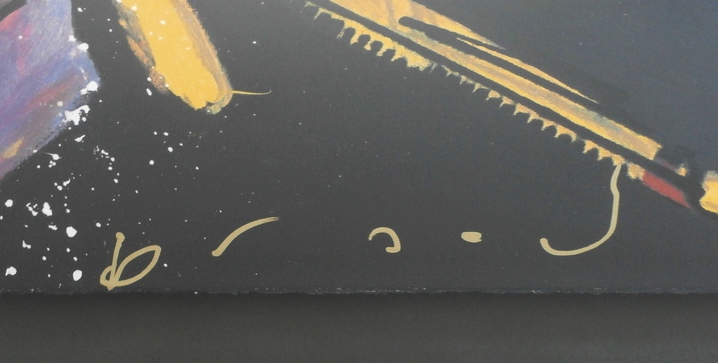 Herman Brood - ingelijste zeefdruk: de basgitarist kopen? Bied vanaf 295!