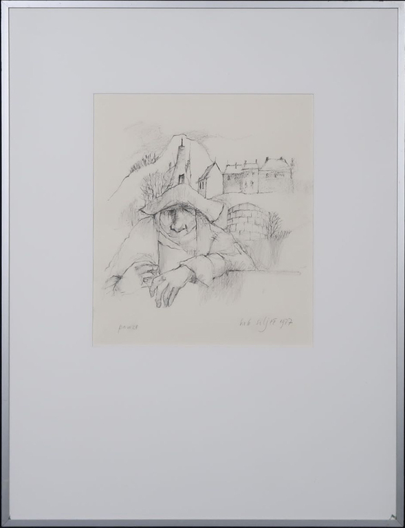 Bab Siljée: Potlood, Pauze - Ingelijst kopen? Bied vanaf 1!