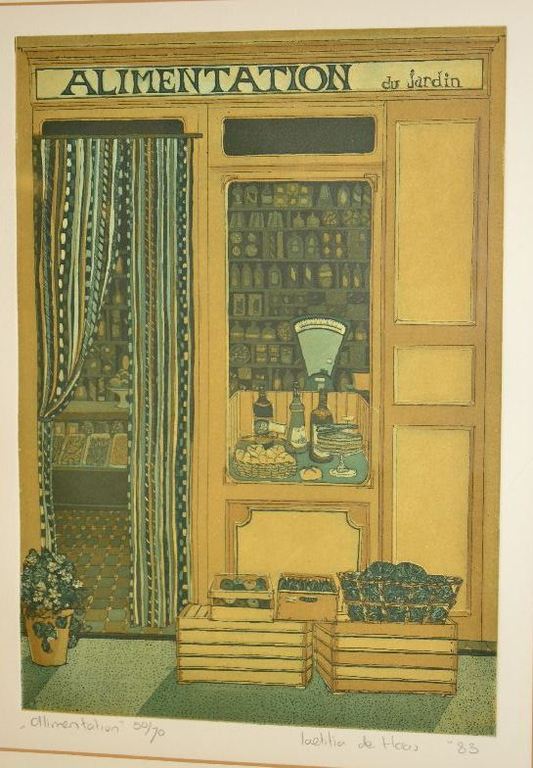 Laetitia de Haas: Ets, Alimentation, 1983 verkocht voor € 50!