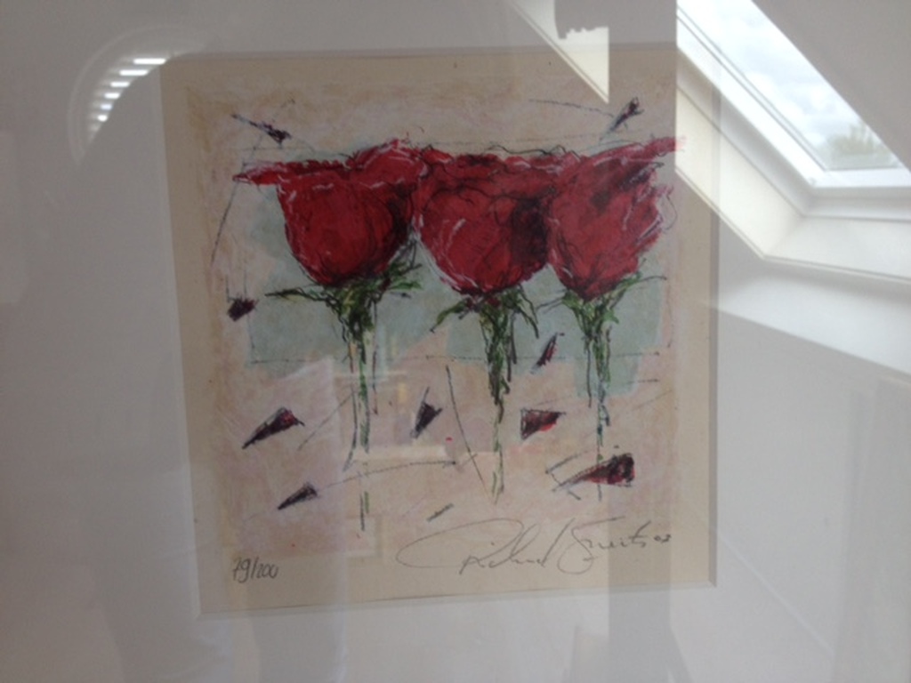 Richard Smeets, zeefdruk op papier met lijst, Over Rozen kopen? Bied vanaf 40!
