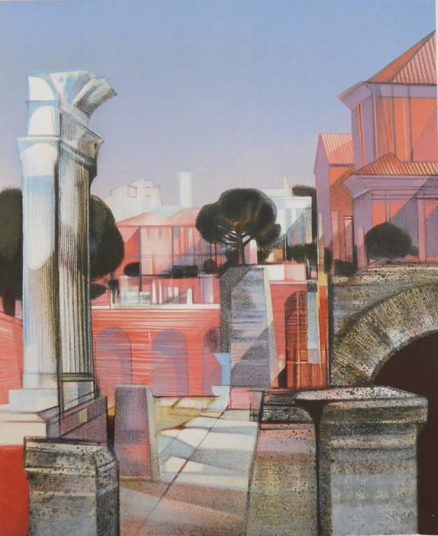 Camille Hilaire - Kleurenlitho - Côte d'Azur - Ville Romaine kopen? Bied vanaf 45!