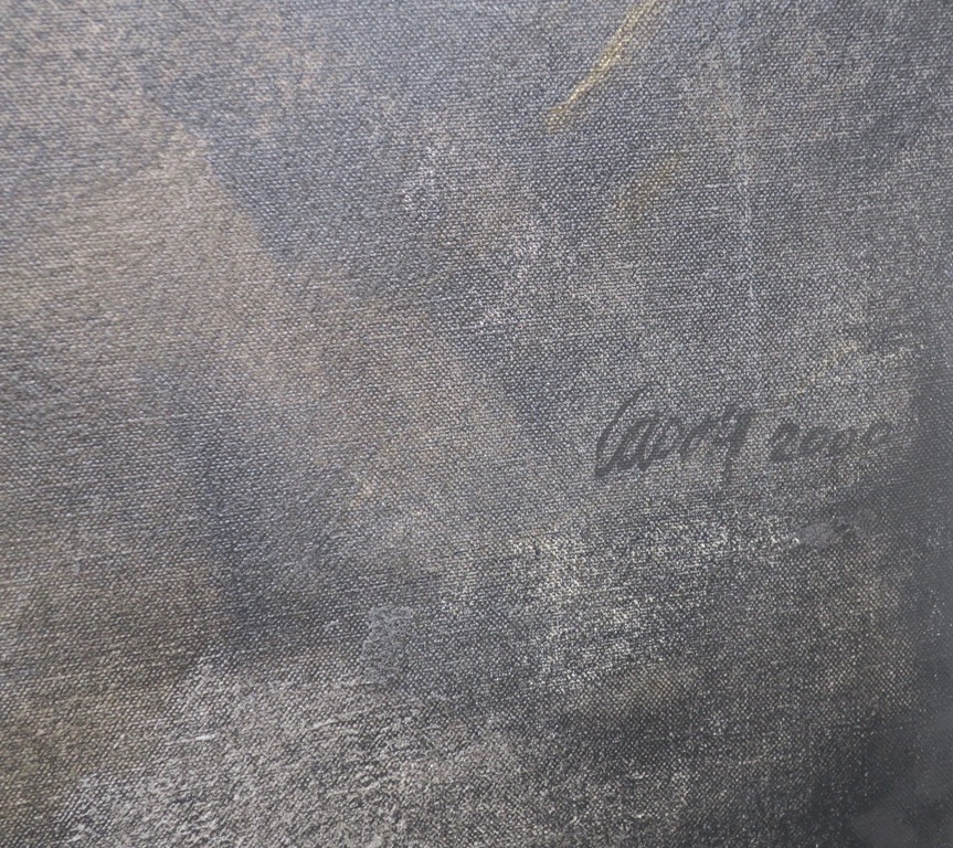 Michael Lasoff: Olieverf op doek, Volcanic Heaven - Ingelijst (Zeer groot!) kopen? Bied vanaf 850!