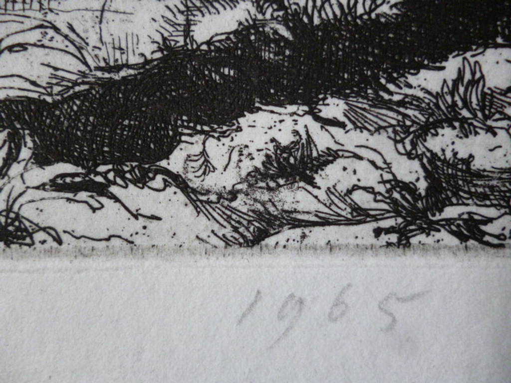 Fer Hakkaart - ets - Landschap met figuren kopen? Bied vanaf 30!