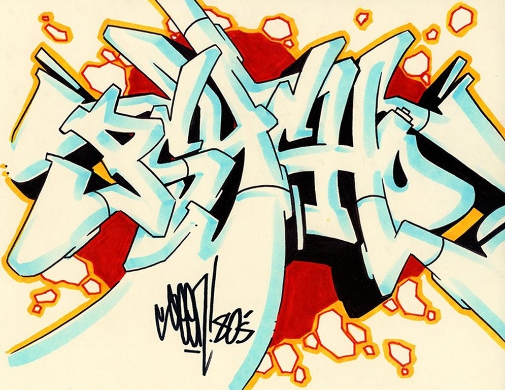 SEEN "Godfather of Graffiti" - Original Drawing on Cardstock (2016) verkocht voor € 240!