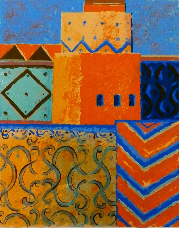 Milou Honig - zeefdruk: Koningssteden I - 1994 verkocht voor € 39!