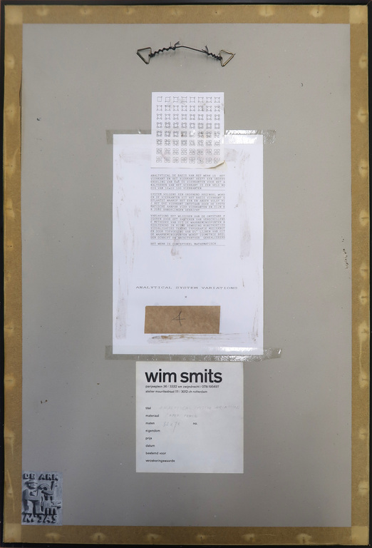 Wim Smits: Potlood tekening, Analytical system variations - Ingelijst kopen? Bied vanaf 60!