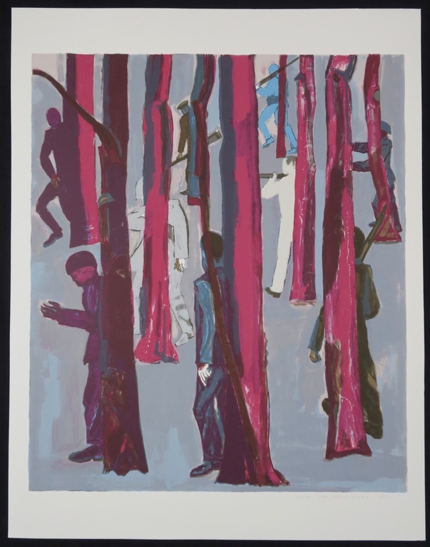 Hans Ebeling Koning: Zeefdruk, Bos (rechts) kopen? Bied vanaf 1!