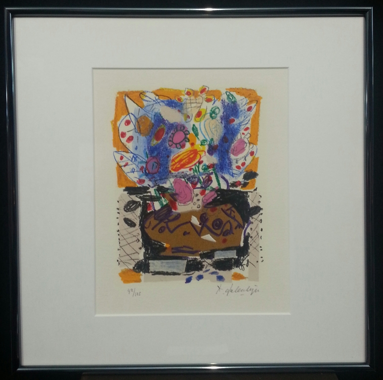 Kees Salentijn, zeefdruk op papier in zwarte aluminium lijst kopen? Bied vanaf 30!