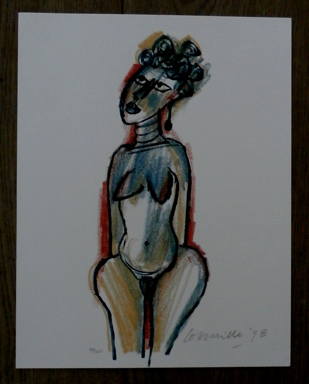 Corneille - zeefdruk: Femme Africaine 2 - 1998 verkocht voor € 125!