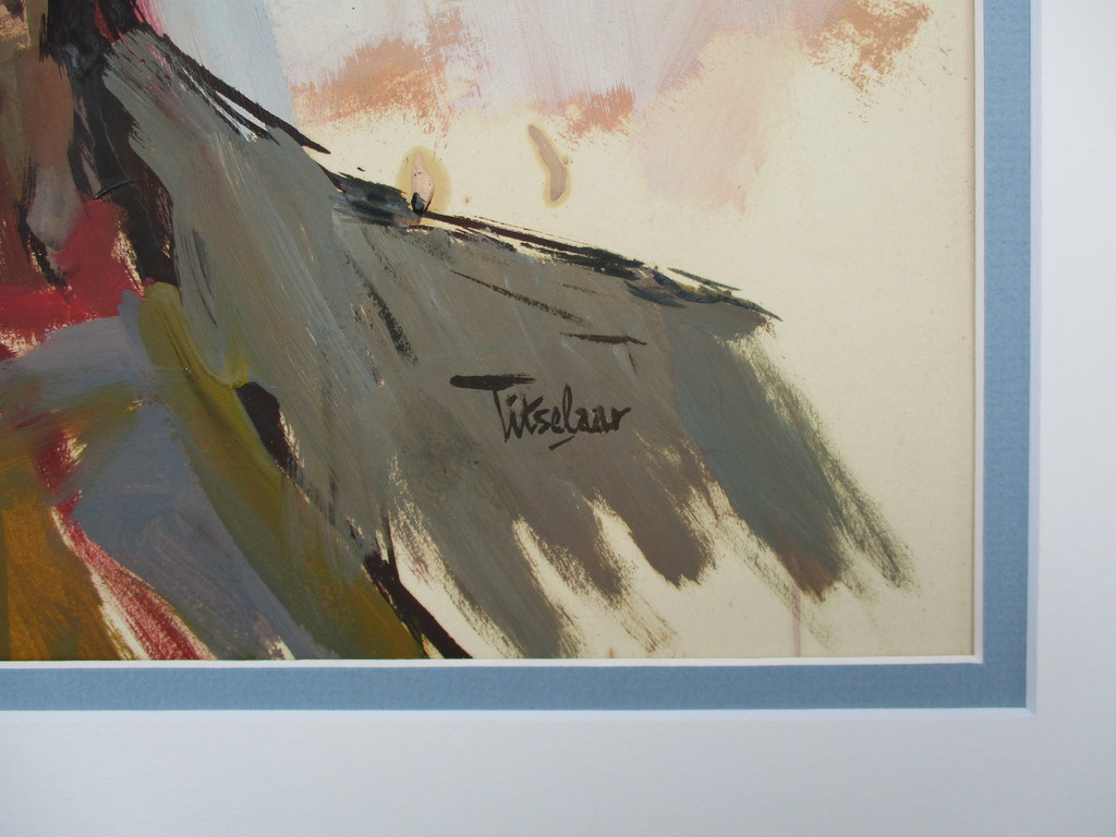 Henri Titselaar: Gouache op papier, Portret Riny Hoedeman kopen? Bied vanaf 65!