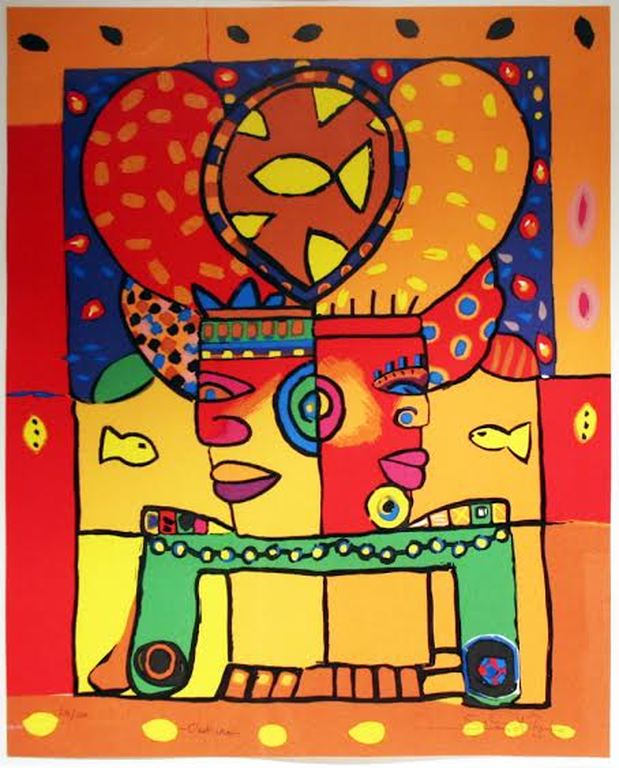 SIMON & BRUNO Gr Zeefdruk(69x55cm) C,EST VRAI Handgesigneerd kopen? Bied vanaf 45!