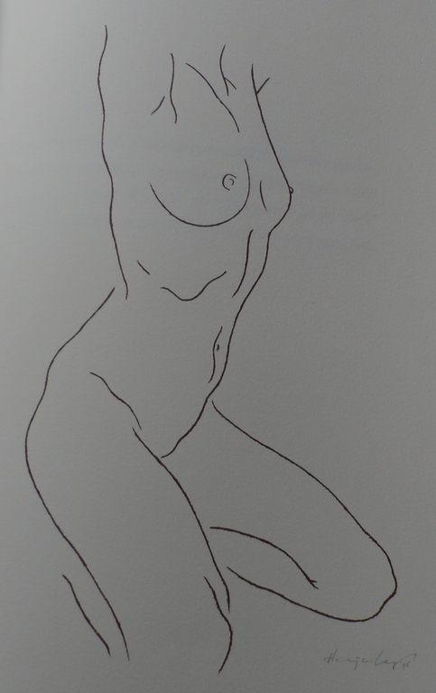 Harry van Kuyk - zeefdruk: naaktmodel - 1996 verkocht voor € 300!