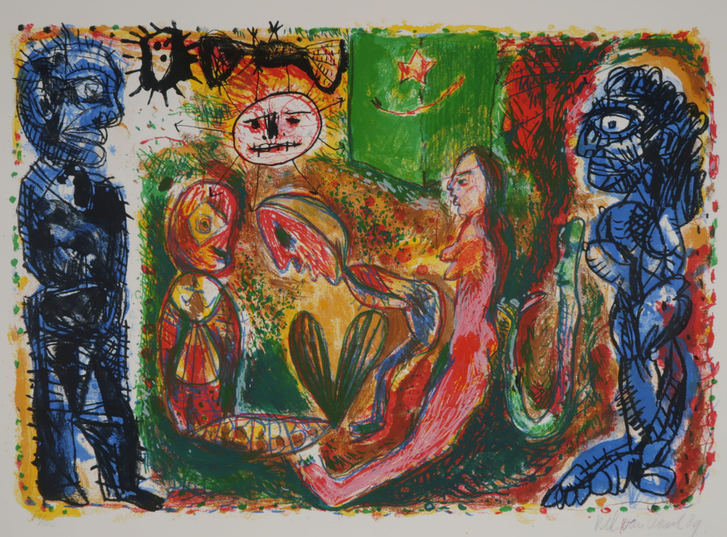 Rik van Iersel: Litho, Nachtelijke ontmoeting verkocht voor € 35!