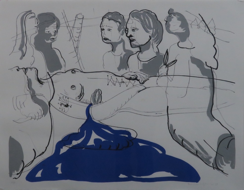 Rinke Nijburg: Litho, Ontmoeting - Ingelijst kopen? Bied vanaf 1!