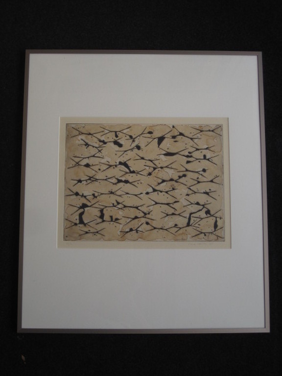 Fraaie grote handgekleurde en gesigneerde zeefdruk van Frank Lodeizen 1931-2013  kopen? Bied vanaf 1!