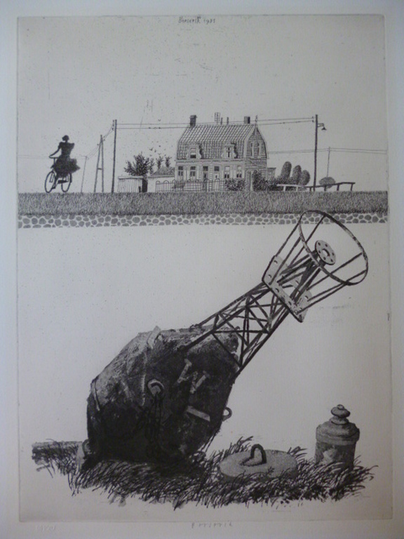 Herman Berserik - ets - Kanaal van Voorne (en Putten) kopen? Bied vanaf 115!