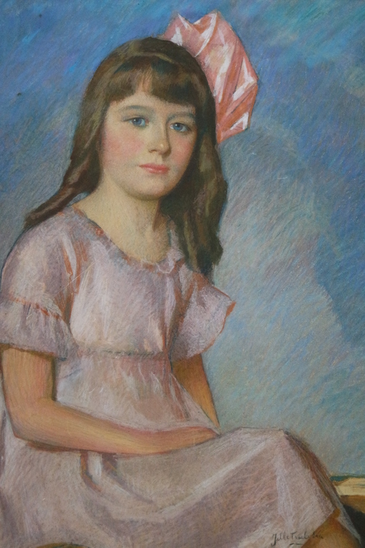 Jelle Troelstra (1891-1979) (Bergense school) - pastel - portret van een meisje kopen? Bied vanaf 175!