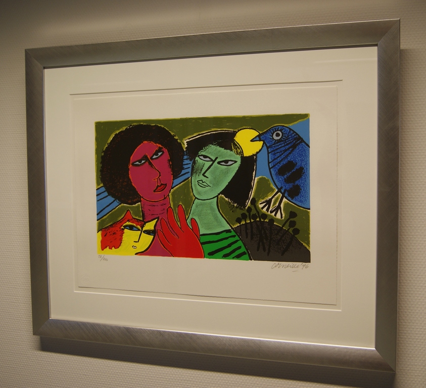 Corneille ingelijste kleurrijke litho - gesigneerd/genummerd - 1996  kopen? Bied vanaf 200!