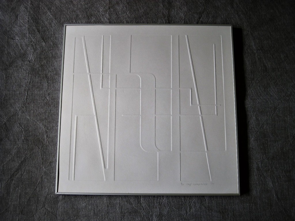 Bijzondere Reliëfdruk "Verbinding" zeer bep oplage 3/15 ges. Stef Kreymborg '82  kopen? Bied vanaf 1!