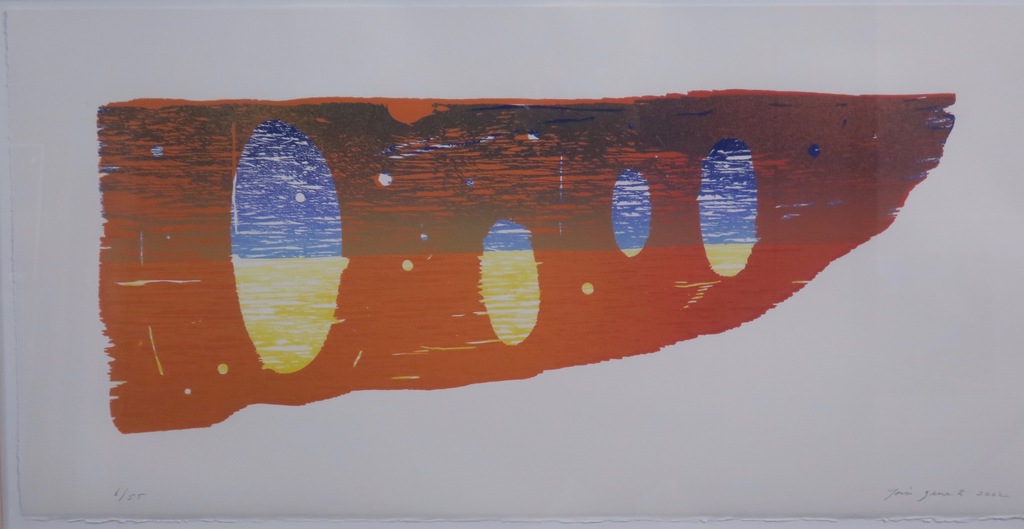 Joris Geurts: Houtsnede, Zonder titel (liggend) -Ingelijst kopen? Bied vanaf 35!