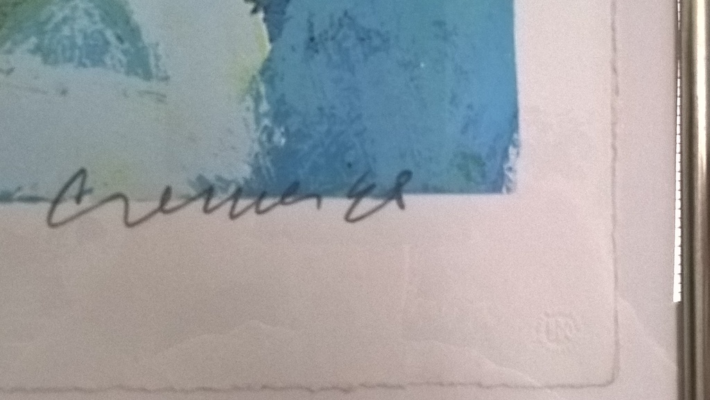 Jan Cremer - Blue Mountain Blue en Red Mountain red - 2 gesigneerde zeefdrukken  kopen? Bied vanaf 775!