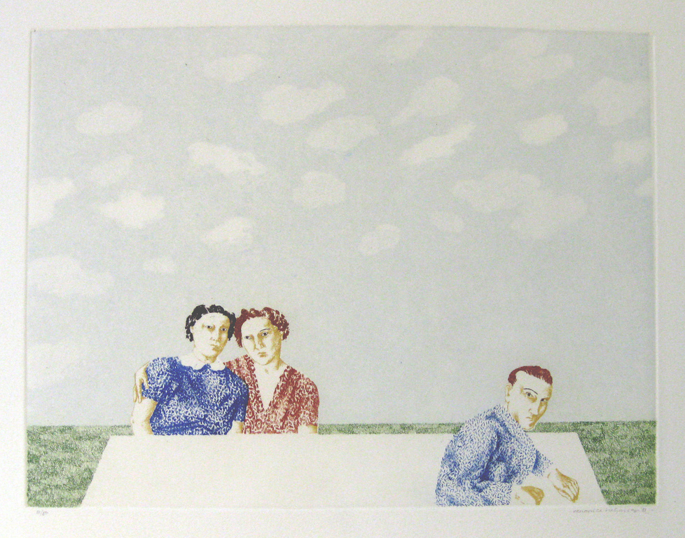 Veronica Nahmias, ets, Vriendinnen, 1981 verkocht voor € 45!