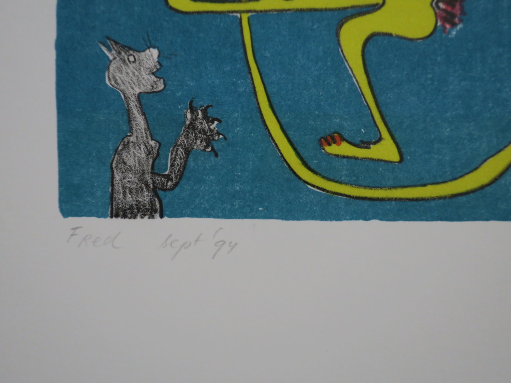 Onbekend gesigneerd: Litho, Z.T. kopen? Bied vanaf 1!