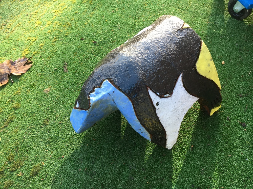 Beest in zwart, blauw, wit geel van Jan Snoeck kopen? Bied vanaf 400!