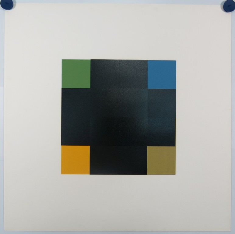 Michiel Duvekot: Lino, Geometrische compositie met vierkanten, Nr. 1 kopen? Bied vanaf 1!