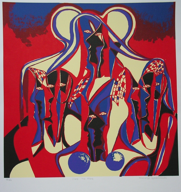 Maartje Wijngaarden - 'Face to Face'- zeefdruk kopen? Bied vanaf 40!