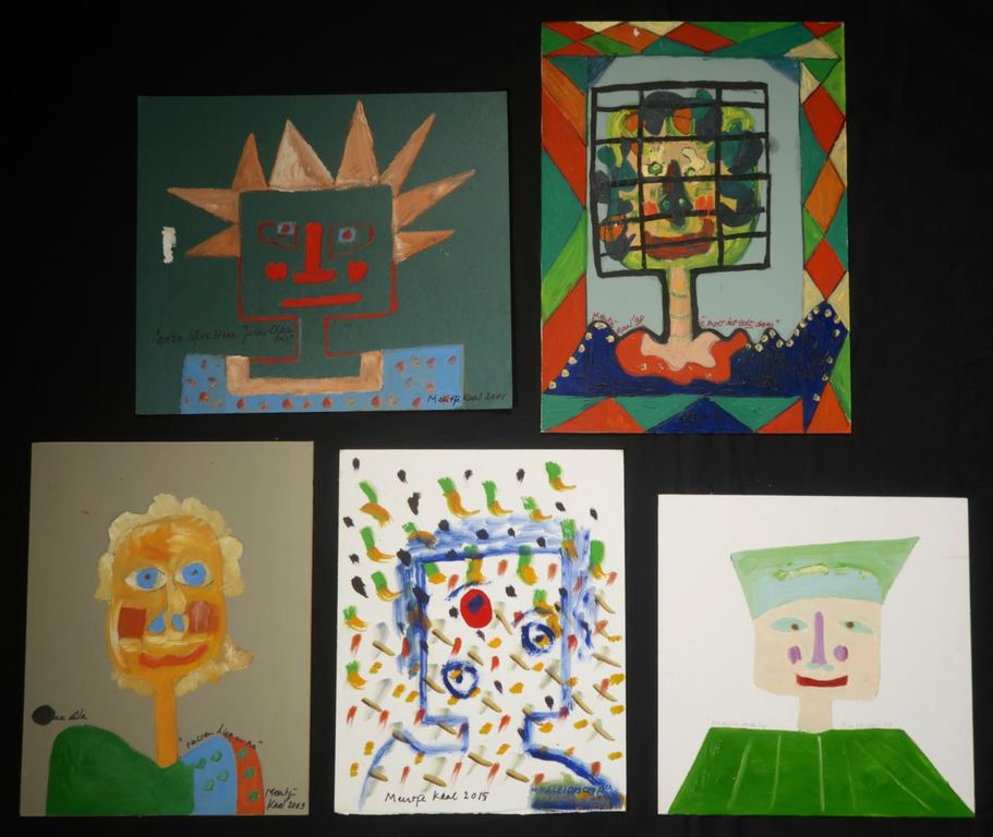 Lot met 5x olieverf op karton van Meertje Kaal kopen? Bied vanaf 1!