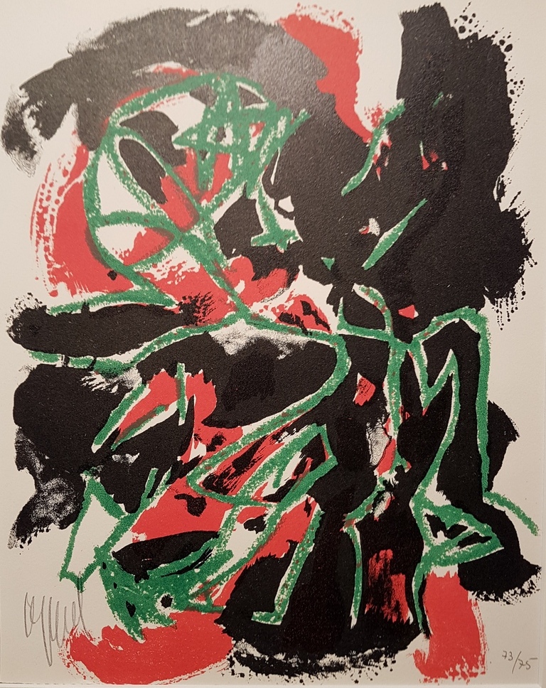Karel Appel - Kleurenlitho - Unteilbares teil - 1961 verkocht voor € 320!