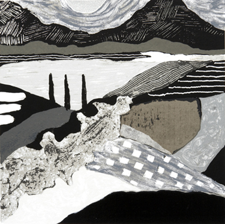 Ronald Boonacker, Night Sky II, Zeefdruk verkocht voor € 55!