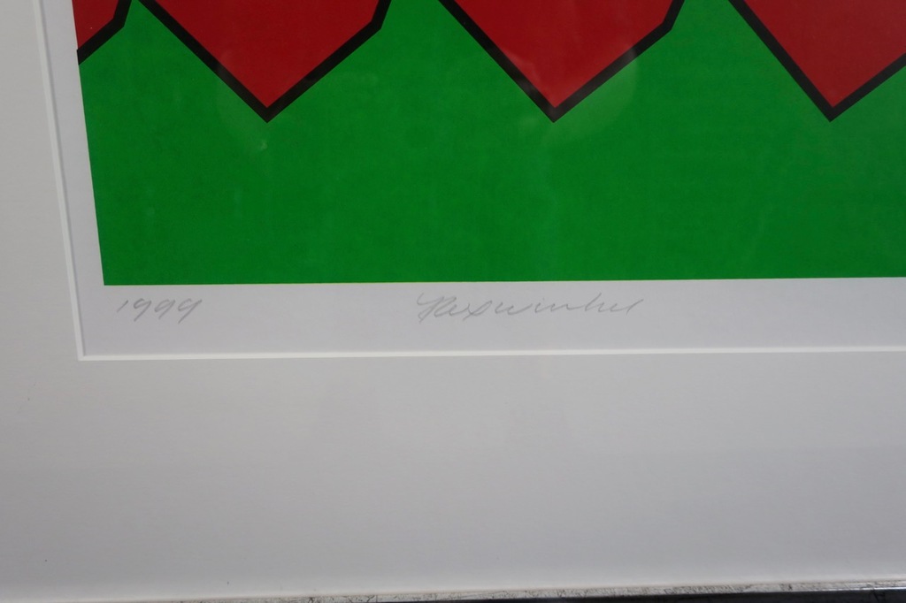 Onbekend gesigneerd: Zeefdruk, Z.T. Tulpen - Ingelijst kopen? Bied vanaf 35!