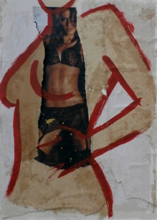 Casper Faassen - zeefdruk/collage - gesigneerd - 2003 verkocht voor € 225!