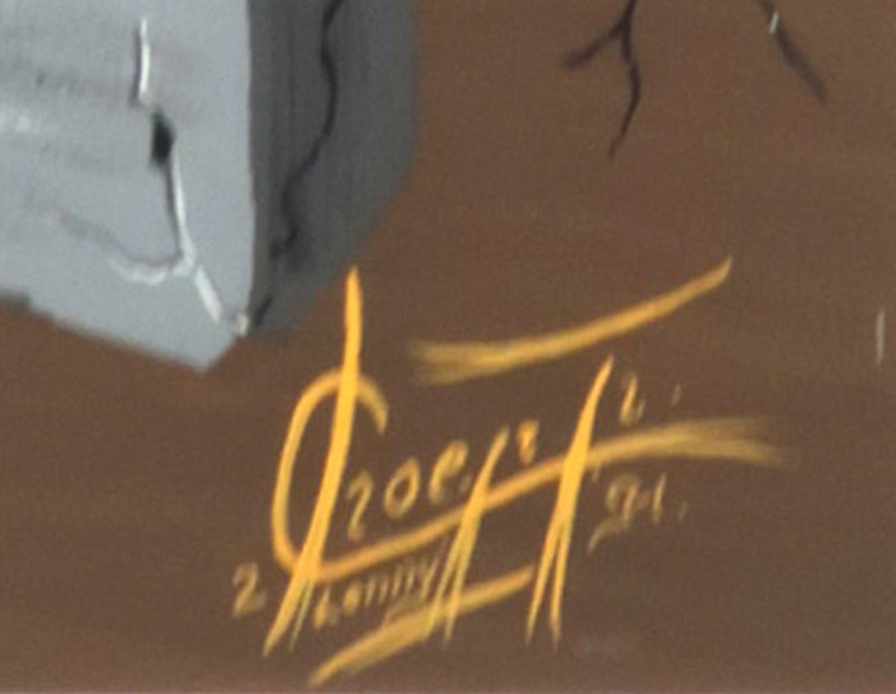 Onbekende kunstenaar: Acryl op papier, Crack kopen? Bied vanaf 1!