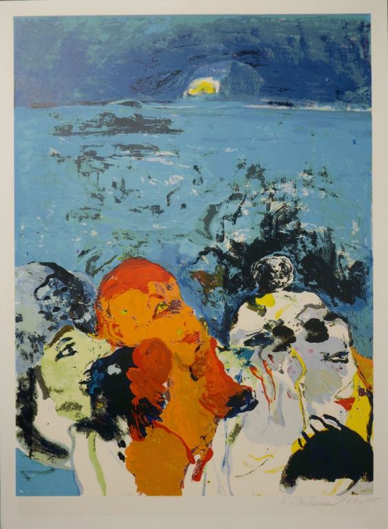 Kees van Bohemen: Zeefdruk, Zonder titel verkocht voor € 95!