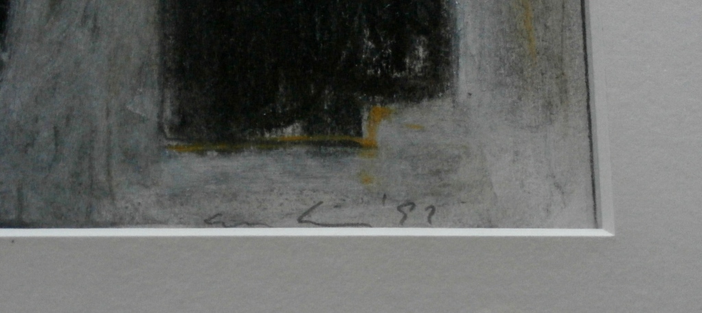 Thomas Ankum - pastel en zwart krijt op papier - 2 ingelijste abstracte werken kopen? Bied vanaf 275!