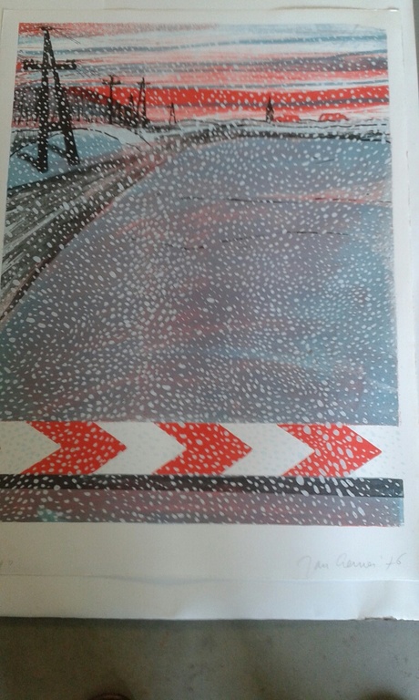 Jan Cremer: kleurenlitho, WINTER kopen? Bied vanaf 75!