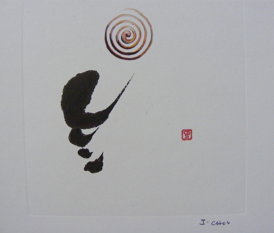 Irene Chou, 2 litho's, "caligraphy", 1985 kopen? Bied vanaf 60!