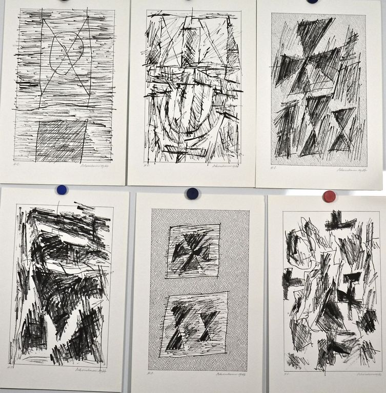 Jan Schoonhoven: Formatie. 12 Zeefdrukken in Portfolio. Allen handgesigneerd (Zeldzaam). kopen? Bied vanaf 1200!