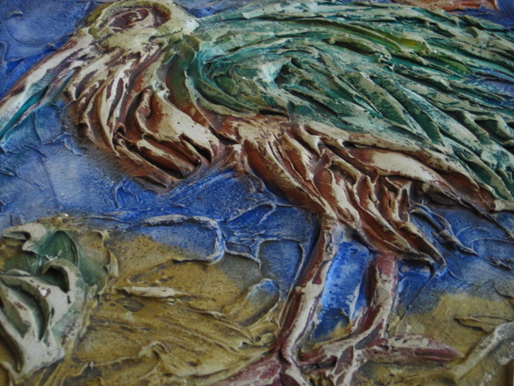 Uitzonderlijk! originel Mark Brusse (1937-) gipsrelief "Maraboe" gesigneerd 1966 kopen? Bied vanaf 1!