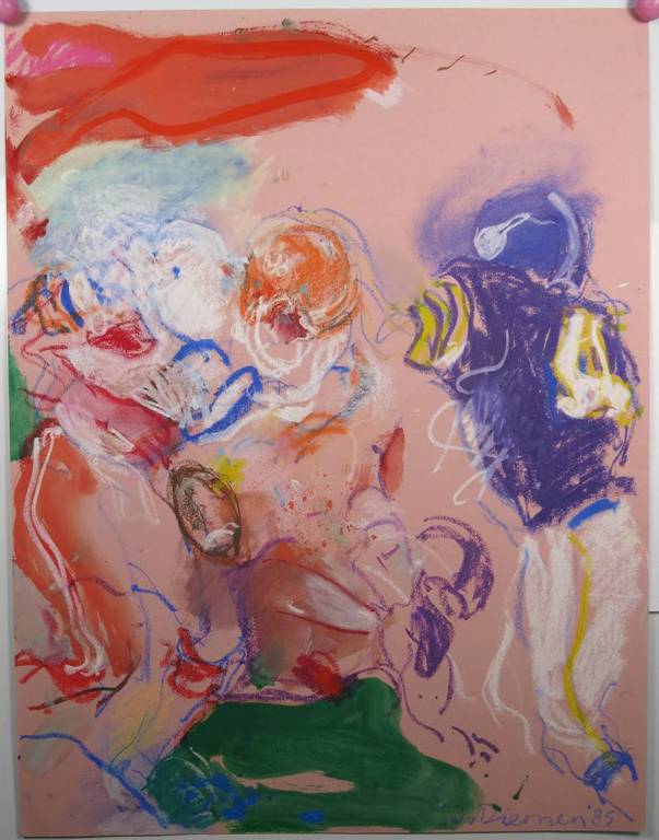 Jan van Diemen: Krijt en Gouache, American Football players kopen? Bied vanaf 150!