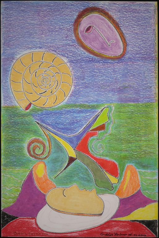 Andries Heyboer: Vetkrijt op papier, Diep verlangen (Groot) kopen? Bied vanaf 1!