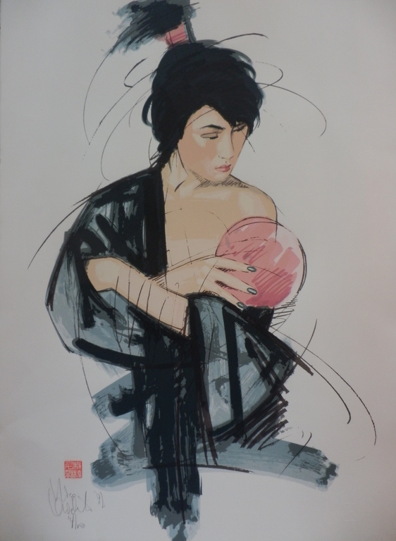 NICO VRIELINK Gr.Zeefdruk WOMAN Handgesigneerd. verkocht voor € 175!