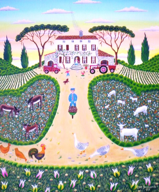 Eva Drossera Weisse - Eva Drosera Weisse.Berlijn 1928. Landleven.Naieve kunst. kopen? Bied vanaf 495!