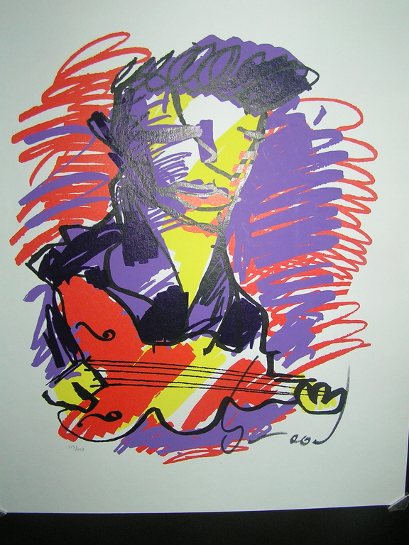 Herman Brood - Originele Handgesigneerde Zeefdruk: "Elvis" Met HBM certificaat. kopen? Bied vanaf 175!