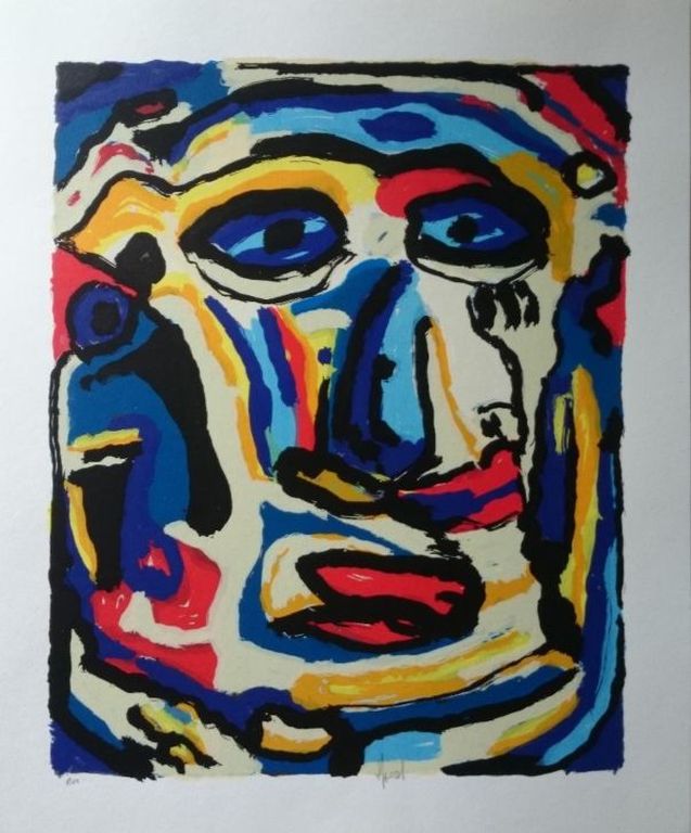 AD VAN HASSEL - handgesigneerde zeefdruk: Cobra Head kopen? Bied vanaf 1!